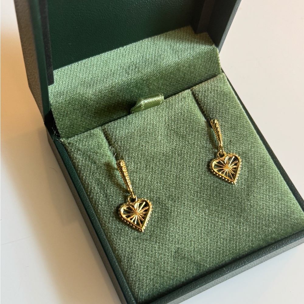 Zoe & Morgan Elegant Gold Heart Earrings